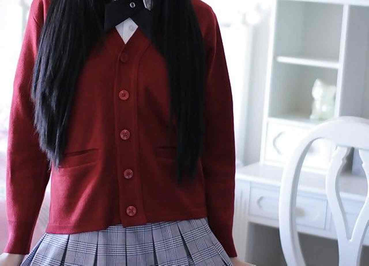 Naughty teen in school uniform Zoey Kush uncovering her tiny tits