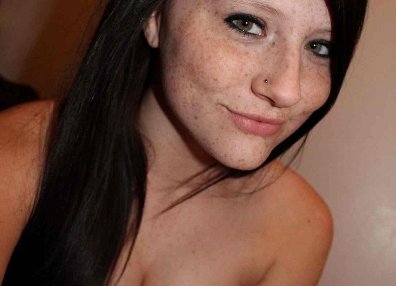 Hot teen amateur Freckles flaunts her sexy ass and big tits in satin lingerie